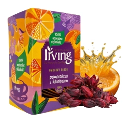Herbata IRVING hibiskus i pomarańcza 20 torebek